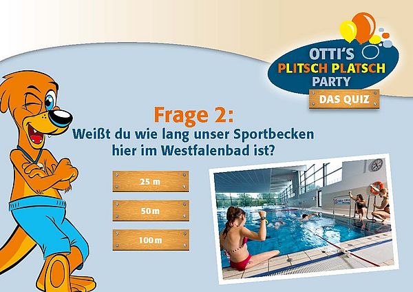 Frage 2: Weißt du wie lange unser Sportbecken hier im Westfalenbad ist? 